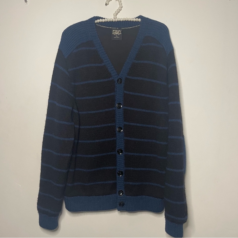 EDUN Blue Knit Cardigan